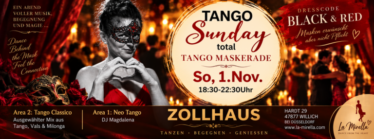 🎭 TANGO SUNDAY TOTAL &ndash; TANGO MASKERADE 🖤❤️